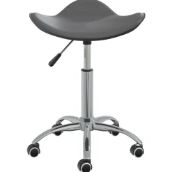 vidaXL Tabouret de salon et spa Gris Similicuir