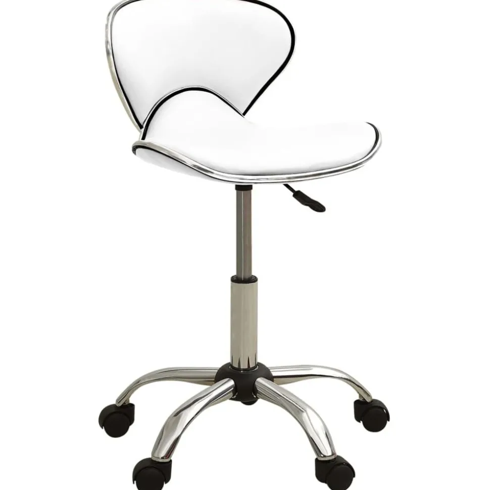vidaXL Tabouret de salon et spa Blanc Similicuir