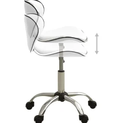 vidaXL Tabouret de salon et spa Blanc Similicuir