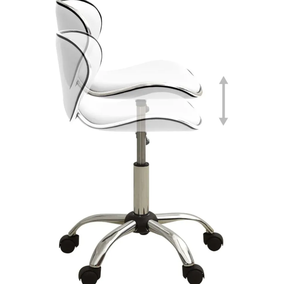 vidaXL Tabouret de salon et spa Blanc Similicuir