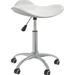 vidaXL Tabouret de salon et spa Blanc Similicuir