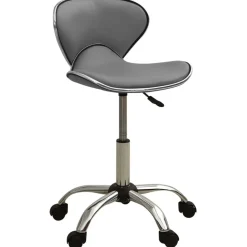 vidaXL Tabouret de salon et spa Gris Similicuir