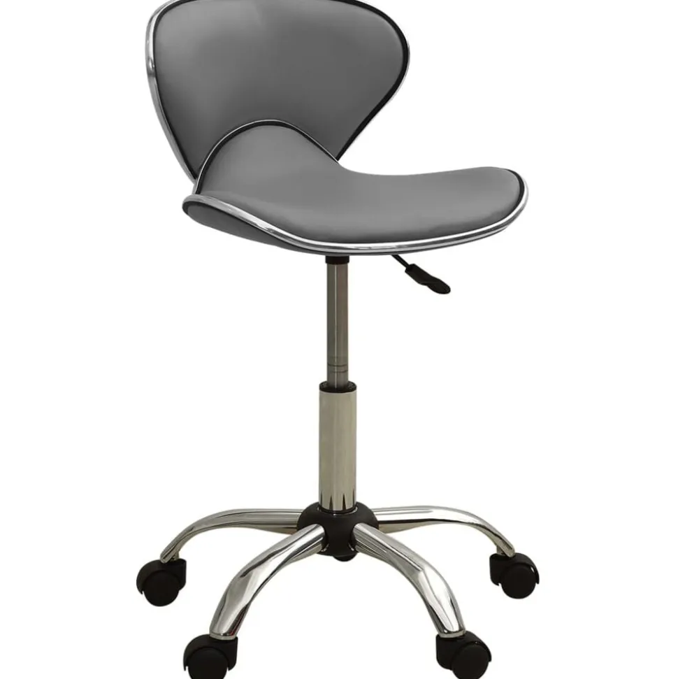 vidaXL Tabouret de salon et spa Gris Similicuir
