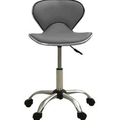 vidaXL Tabouret de salon et spa Gris Similicuir