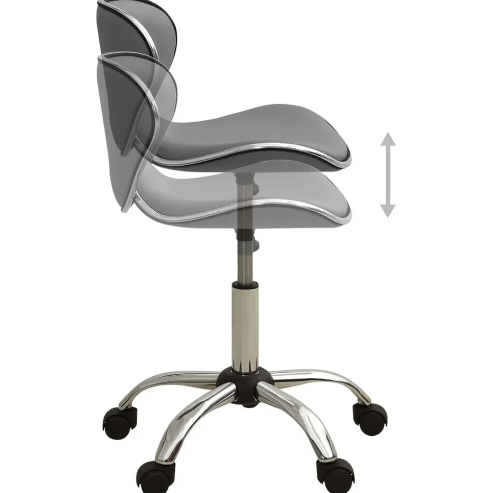 vidaXL Tabouret de salon et spa Gris Similicuir