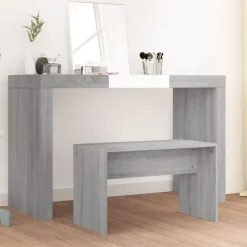 vidaXL Tabouret de toilette Sonoma gris 70x35x45 cm Bois d'ingénierie