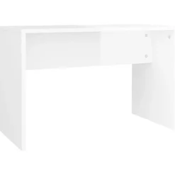 vidaXL Tabouret de toilette Blanc brillant70x35x45cm Bois d'ingénierie