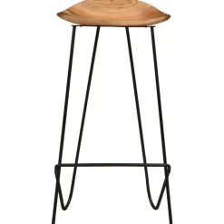 vidaXL Tabourets de bar lot de 2 bois d'acacia massif