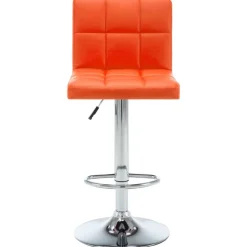 vidaXL Tabourets de bar lot de 2 orange similicuir