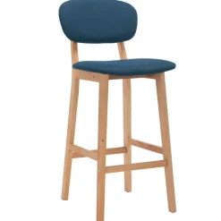 vidaXL Tabourets de bar lot de 2 bleu tissu