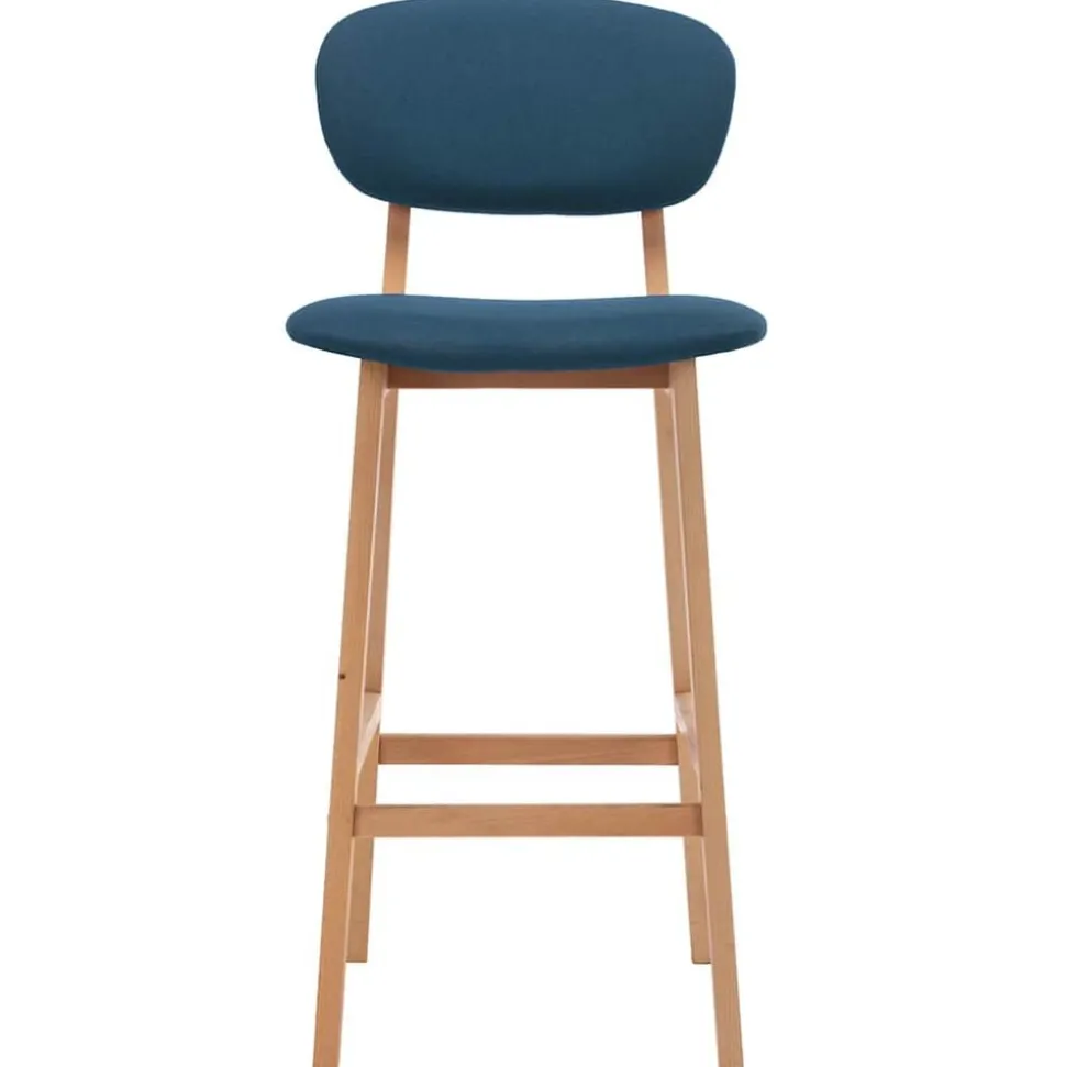 vidaXL Tabourets de bar lot de 2 bleu tissu