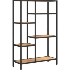 vidaXL Étagère à livres 80x30x120 cm Acier et bois d'ingénierie