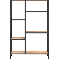 vidaXL Étagère à livres 80x30x120 cm Acier et bois d'ingénierie