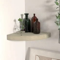 vidaXL Étagère d'angle flottante chêne 25x25x3,8 cm MDF