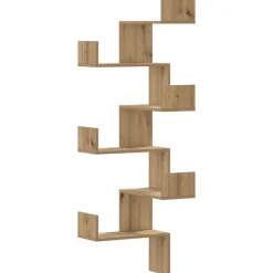 vidaXL Étagère d'angle murale chêne artisanal bois d'ingénierie
