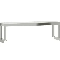 vidaXL Étagère de table de travail 110x30x35 cm inox