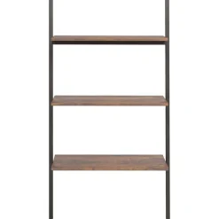 vidaXL Étagère inclinée à 3 niveaux Marron foncé et noir 64x34x116 cm