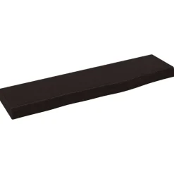 vidaXL Étagère murale marron foncé 40x10x2 cm bois chêne massif traité