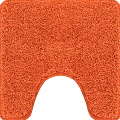 vidaXL Tapis de bain antidérapant avec découpe pour toilette Orange