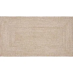 vidaXL Tapis de surface Rectangulaire Naturel et Blanc 60 x 110 cm