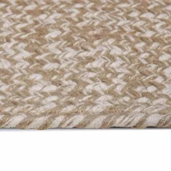 vidaXL Tapis de surface Rectangulaire Naturel et Blanc 60 x 110 cm