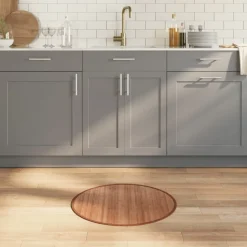 vidaXL Tapis rond naturel 60 cm bambou