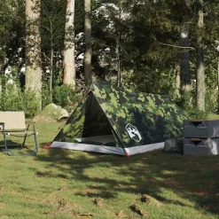 vidaXL Tente de camping 2 personnes camouflage imperméable