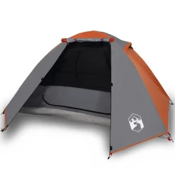 vidaXL Tente de camping à dôme 2 personnes orange imperméable