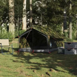 vidaXL Tente de camping 2 personnes camouflage imperméable