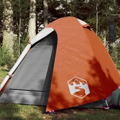 vidaXL Tente de camping à dôme 2 personnes orange imperméable