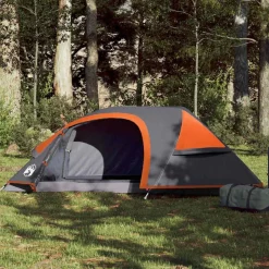 vidaXL Tente de camping à dôme 1 personne orange imperméable