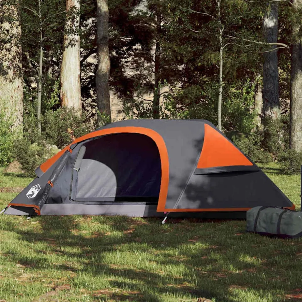 vidaXL Tente de camping à dôme 1 personne orange imperméable
