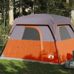 vidaXL Tente de camping de cabine 4 personnes orange imperméable