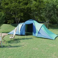 vidaXL Tente de camping pour 6 personnes bleu et vert