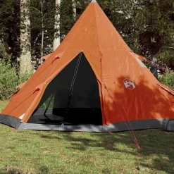 vidaXL Tente de camping tipi 4 personnes orange imperméable