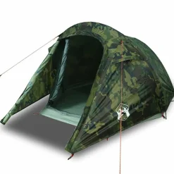 vidaXL Tente de camping tunnel 3 personnes camouflage imperméable