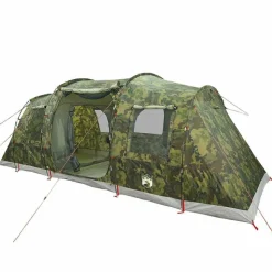 vidaXL Tente de camping tunnel 4 personnes camouflage imperméable