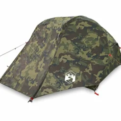 vidaXL Tente de pêche 3 personnes camouflage imperméable