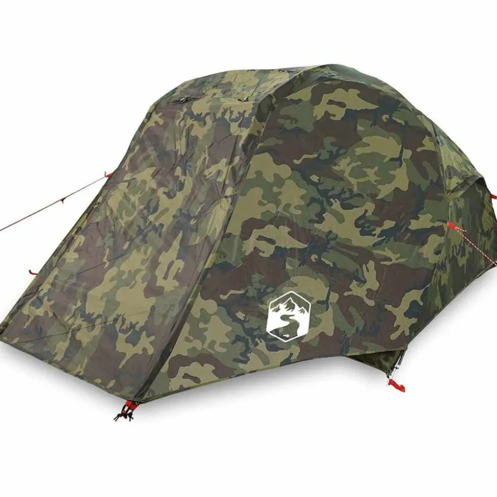 vidaXL Tente de pêche 3 personnes camouflage imperméable