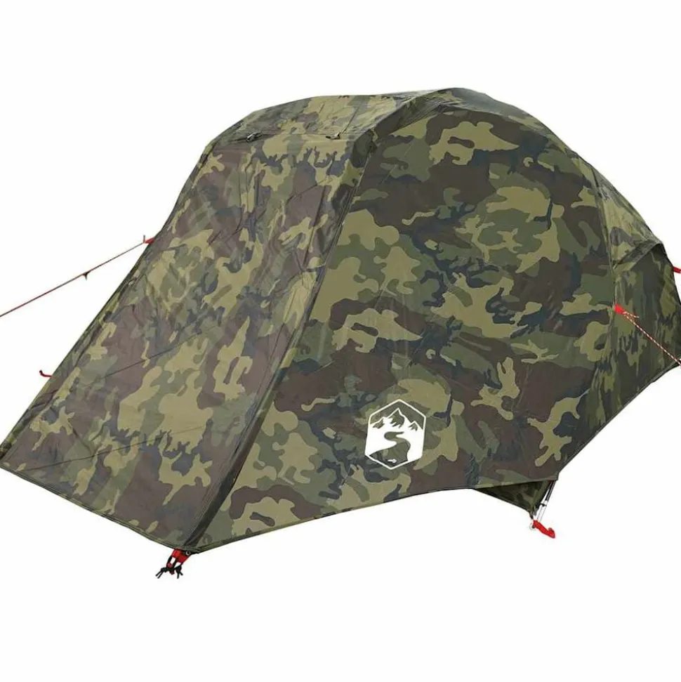 vidaXL Tente de pêche 3 personnes camouflage imperméable