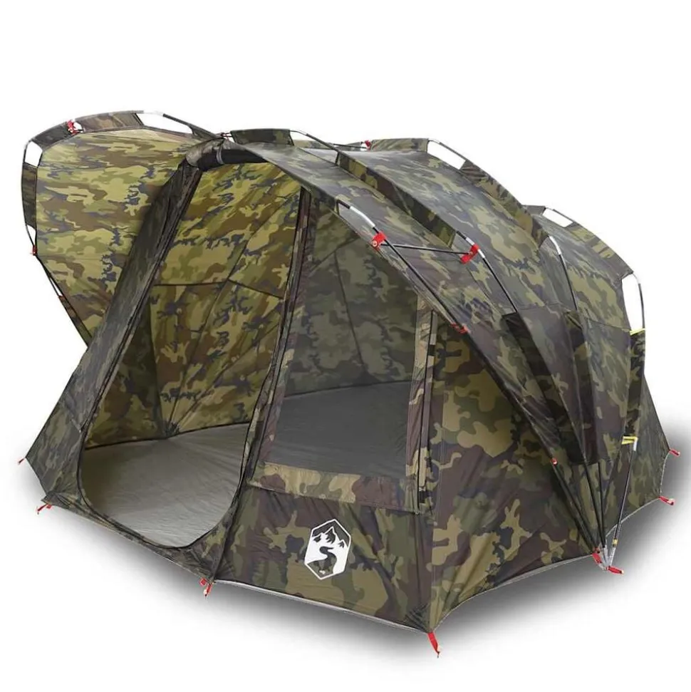 vidaXL Tente de pêche 5 personnes camouflage imperméable