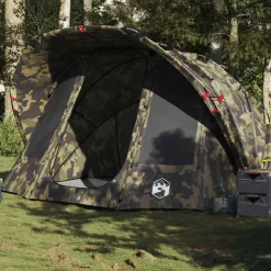 vidaXL Tente de pêche 5 personnes camouflage imperméable