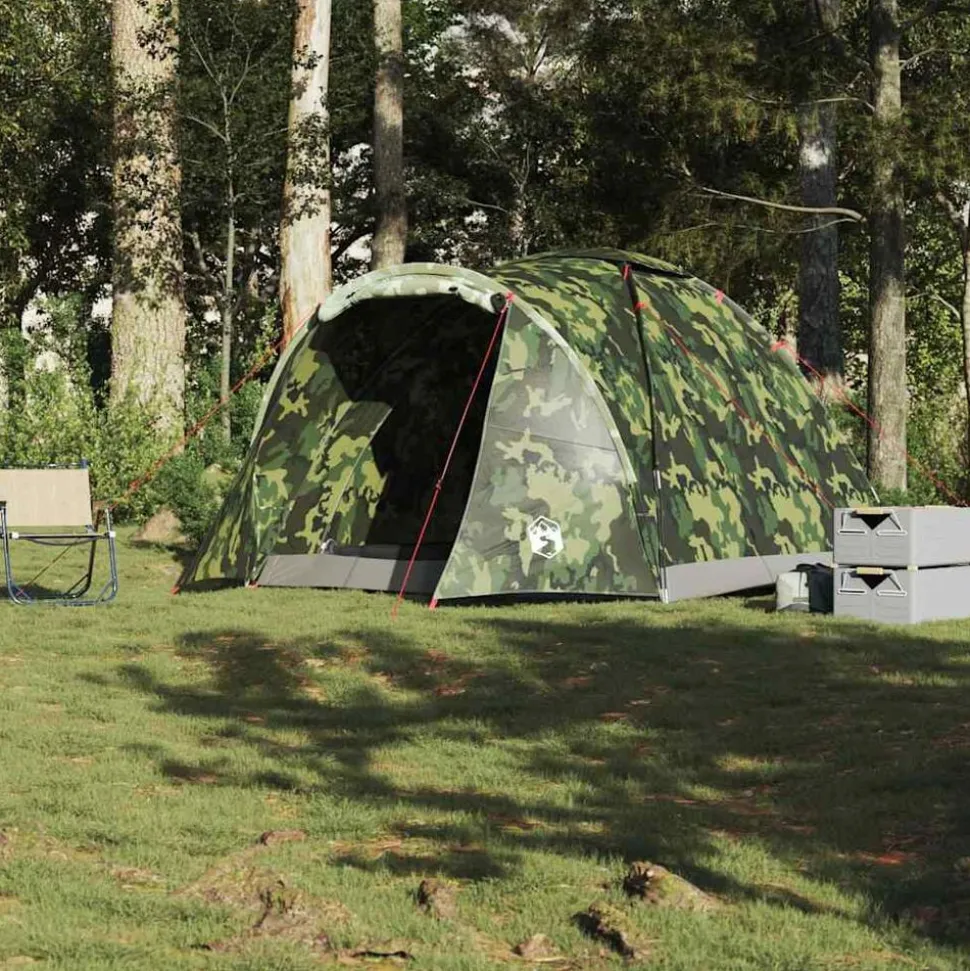 vidaXL Tente de pêche 2 personnes camouflage imperméable