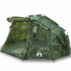 vidaXL Tente de pêche 5 personnes camouflage imperméable