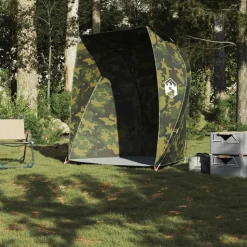 vidaXL Tente de pêche camouflage imperméable