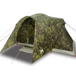 vidaXL Tente familiale à dôme 6 personnes camouflage imperméable