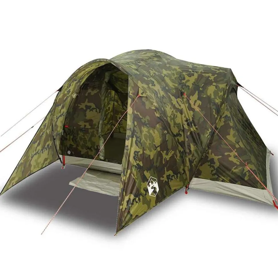 vidaXL Tente familiale à dôme 6 personnes camouflage imperméable