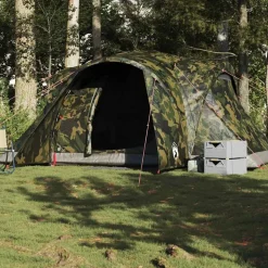 vidaXL Tente familiale à dôme 6 personnes camouflage imperméable