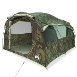 vidaXL Tente familiale tunnel 6 personnes camouflage imperméable