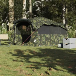 vidaXL Tente familiale tunnel 6 personnes camouflage imperméable
